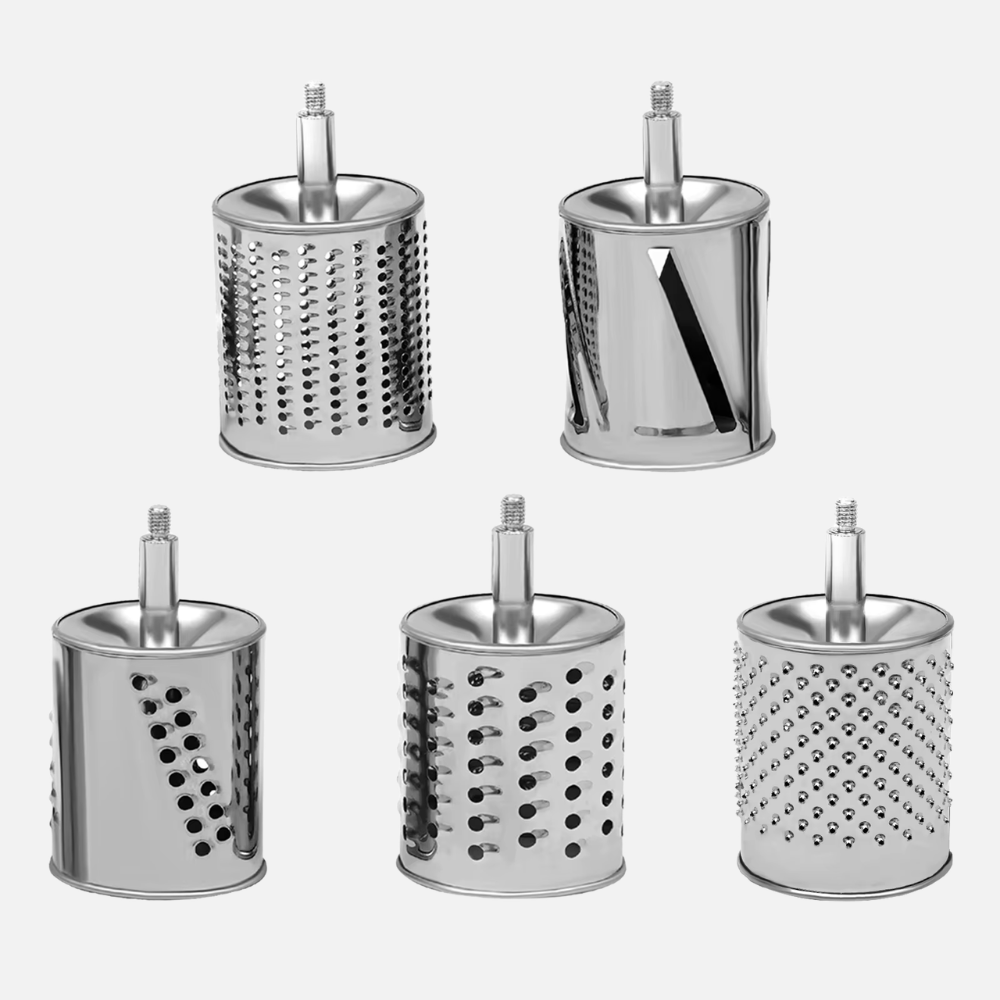 Multi-Functional Kitchen Rotary Food Grater - Five Drum Blades