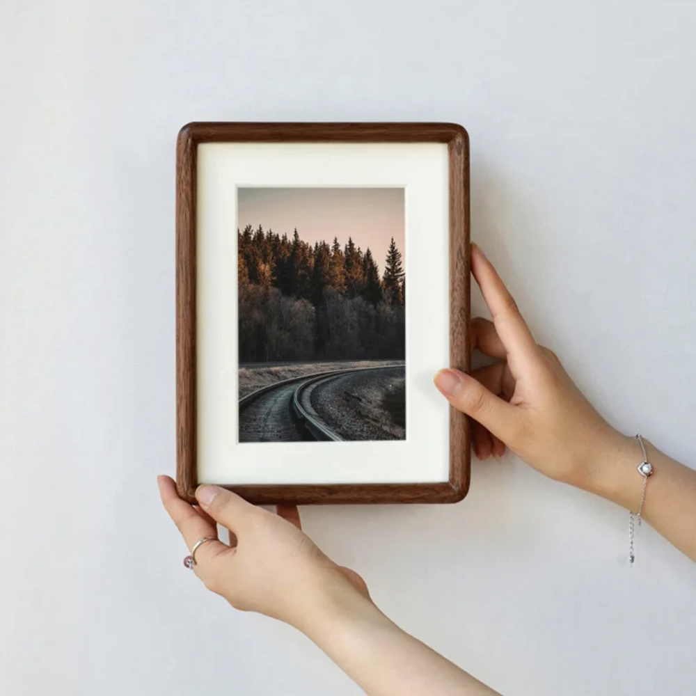 Rectangle Picture Frame, Curved Edge Photo Frame For Office & Home Decor