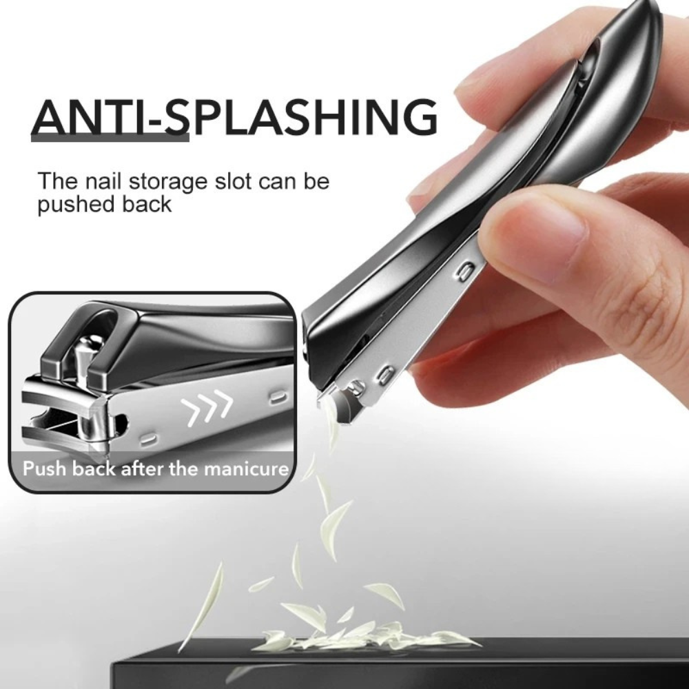 Toenail Clipper With Detachable Nail Storage, Stainless Steel Curved Blade For Fingernails