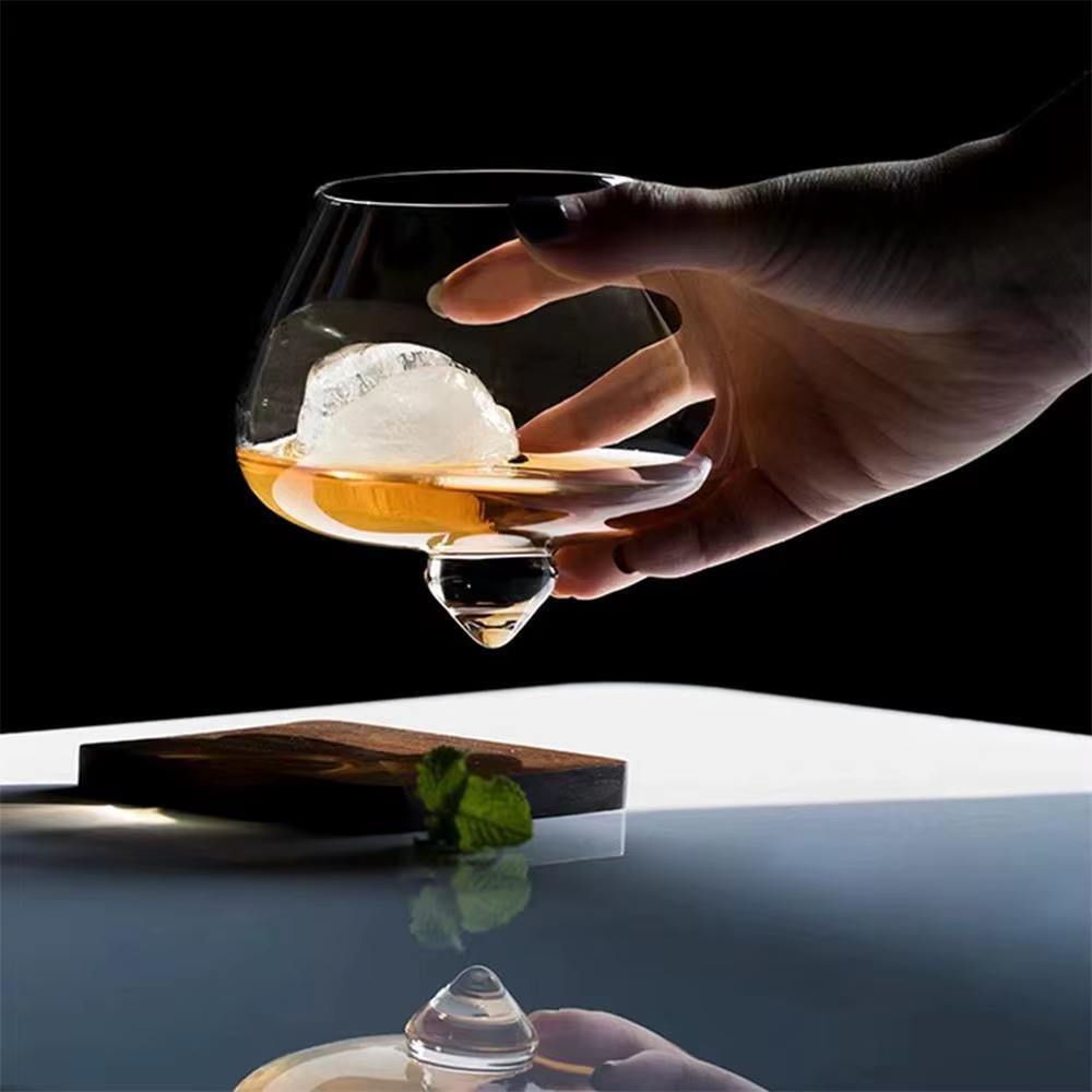 Mens Rotating Whiskey Glass, Spinning drinking glass