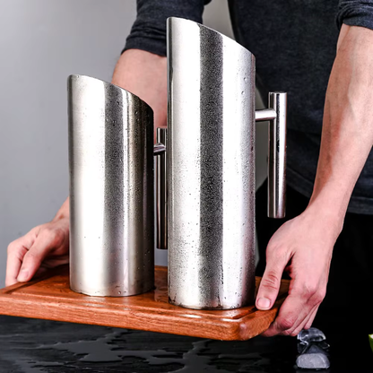 Modern Stainless Steel Pitcher, Holding & Pouring Drinks - 1L, 1.5L, 2L