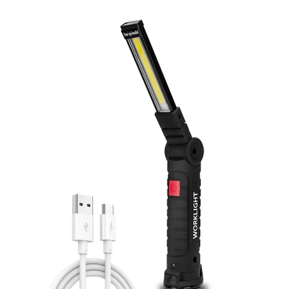 Rechargeable Flashlight LED Work Light with Magnetic Base and Hook