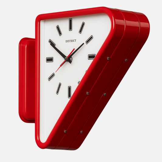Analogue Clocks Double Sided Metal Wall Mounted Silent Geometric Timekeeper