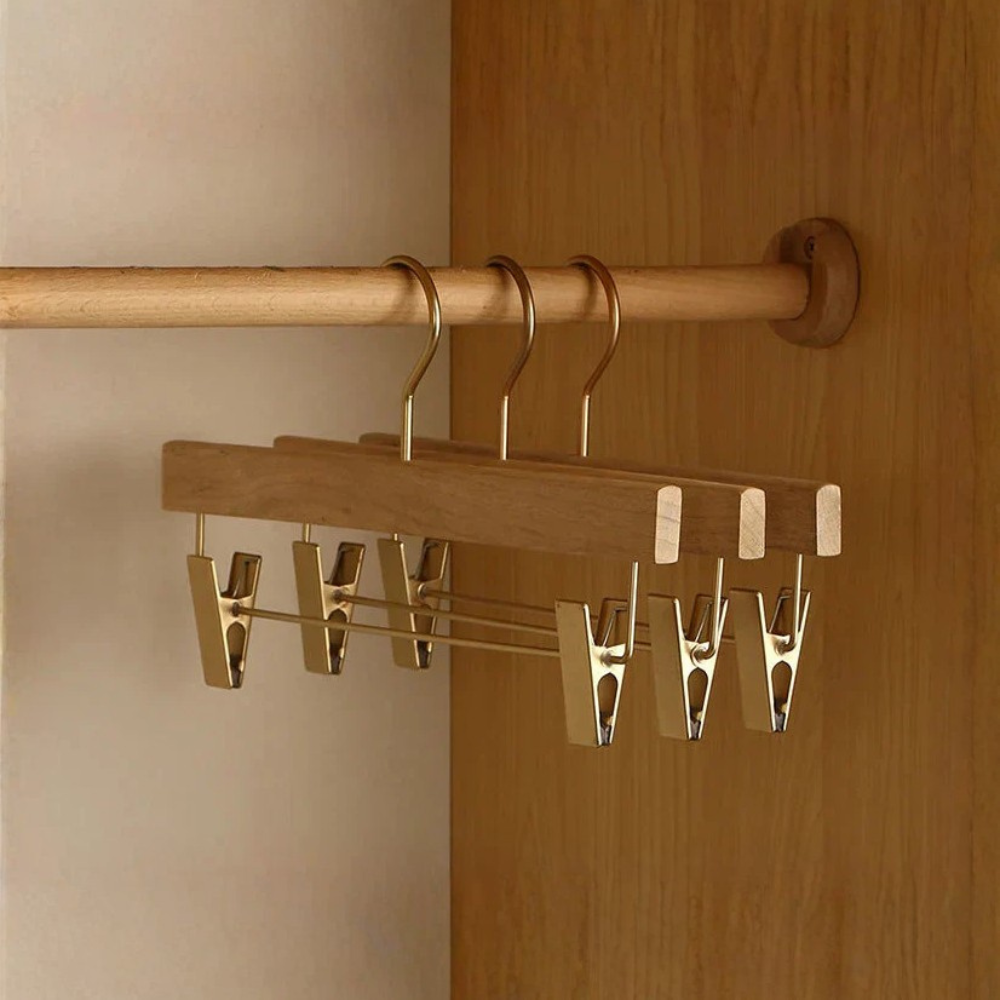 Mens Wide Shoulder & Pants Wooden Hangers, Camphor Wood Suit, Coat & Pants Organizer (Set of 2)