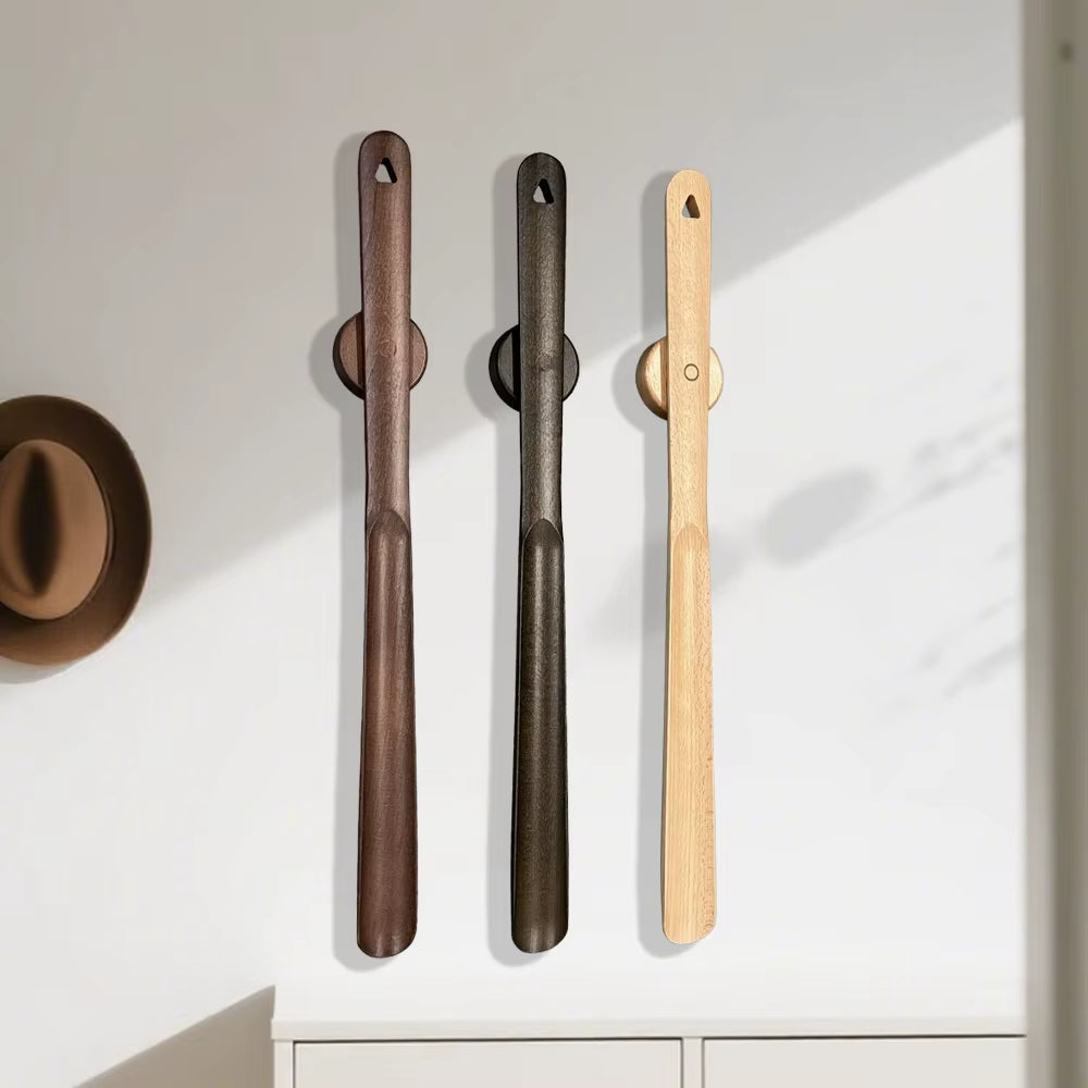 Extra-Long Wooden Shoe Horn For Easy On & Off Use
