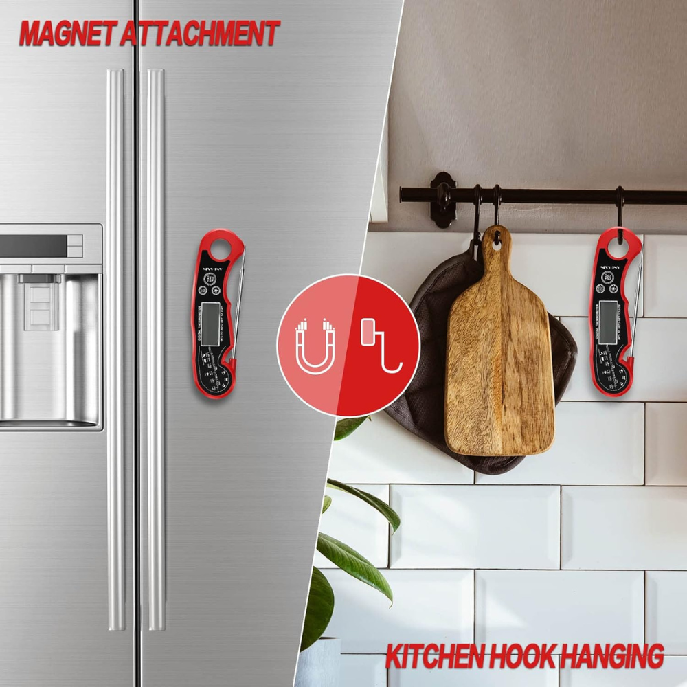 Instant Read Meat Thermometer with Digital Screen and Quick Sensor Probe