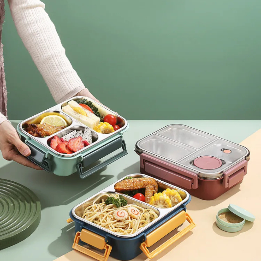 Stainless Steel Lunch Box, Insulated Heating Container for Warm Meals