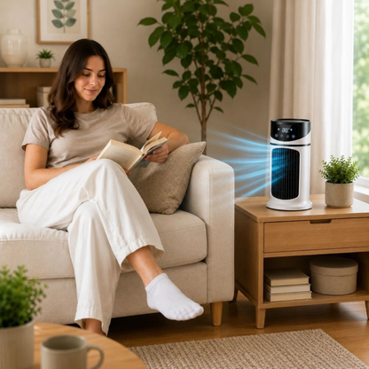 Portable Air Cooler with LED Display, Remote Control and USB Rechargeable