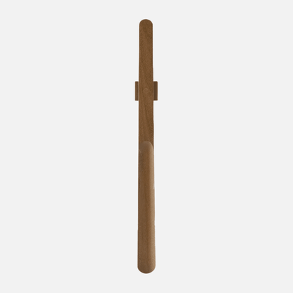 Long Handled Shoe Horn with Solid Wood Body and Magnetic Storage Mount