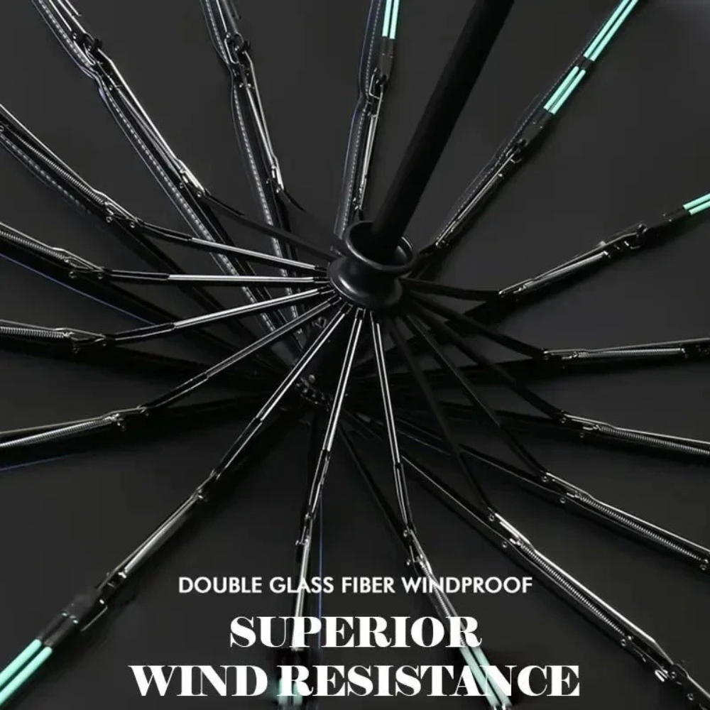 Repel Windproof Travel Umbrella with 10 Rib Frame and Hook Handle