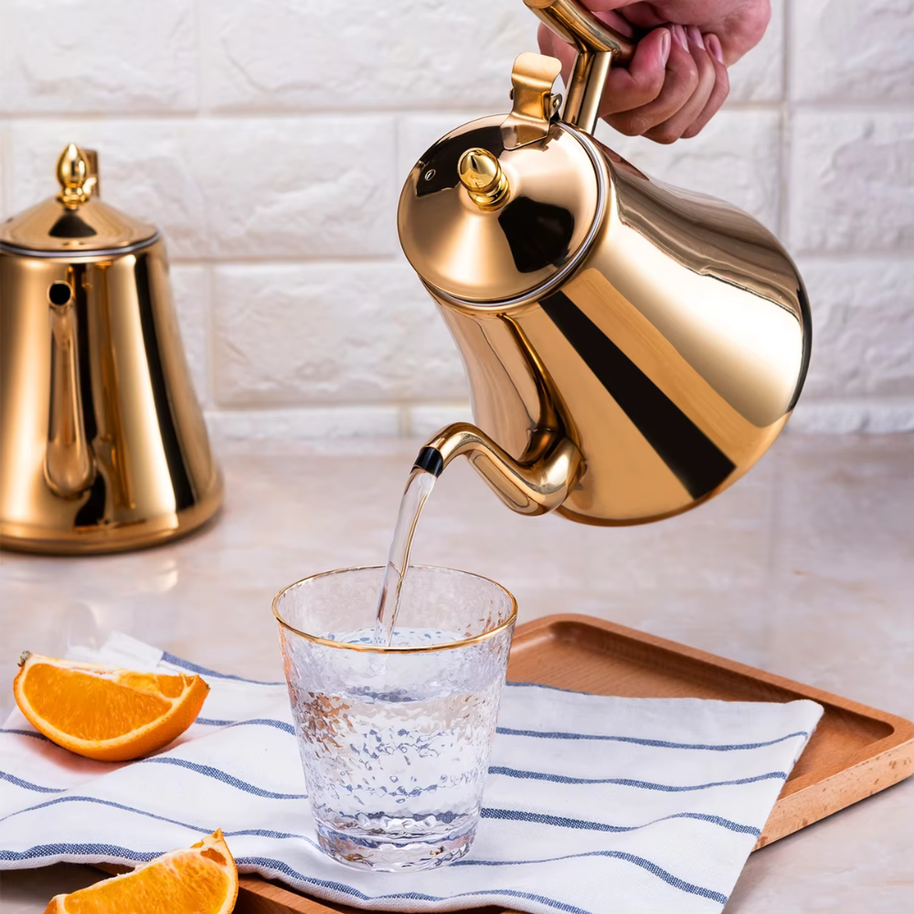 Stainless Steel Teapot With Filter, Induction Tea Kettle Cooker With Stainless Steel Lid