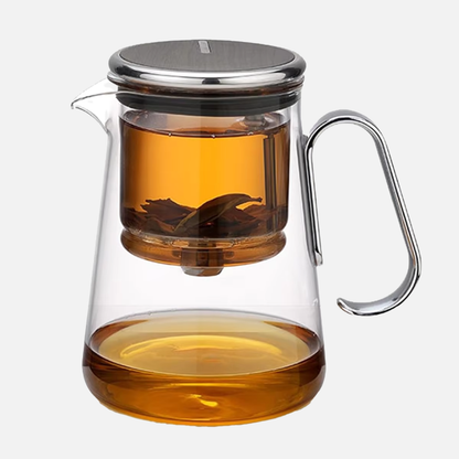 Magnetic Glass Teapot Kettle, Tea Kettle Cooker With Stainless Steel Handle & Lid