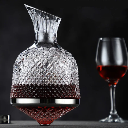 Wine Decanter with 360 Degree Rotating Base and Slanted Spout 50.7fl oz