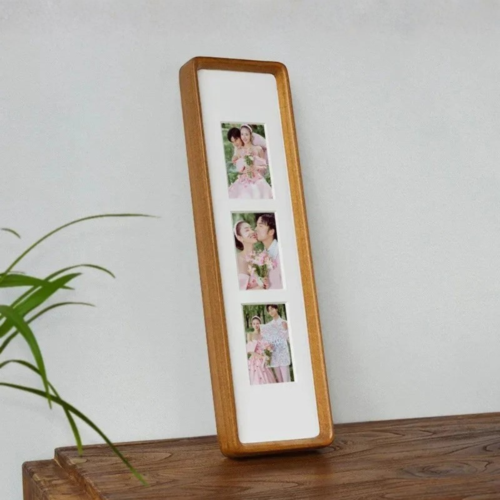 Long Wooden Picture Frame, 3 Or 4 Photo Style