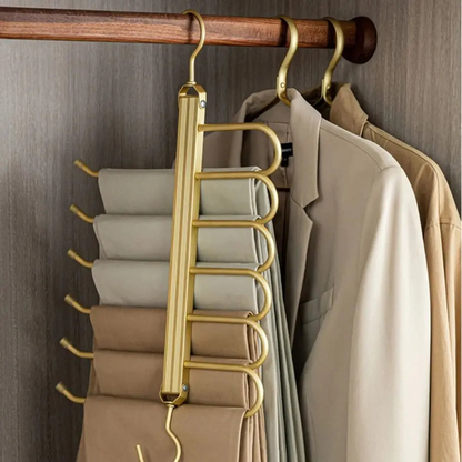Pants Hanger 6 Tier Space Saving Foldable Closet Rack