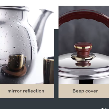 Stainless Steel Stovetop Boiling Water Kettle, Whistling Stovetop Pot With Wide Curved Handle