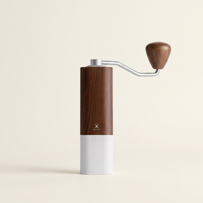Manual Coffee Grinder with Conical Burr and Long Curved Crank Handle