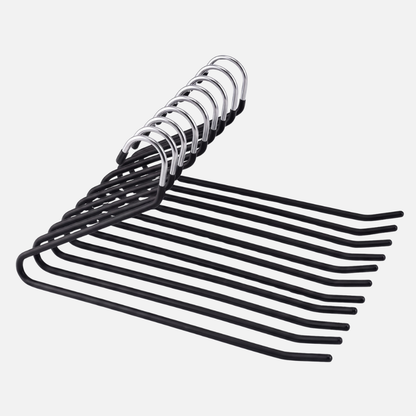Goose Neck Pants Hanger Z Shape Stainless Steel Closet Space Saver 10pcs Set