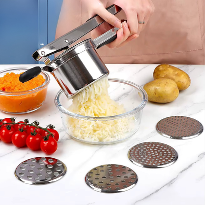 Potato Ricer, Stainless Steel Potato Masher For Mashed Potatoes