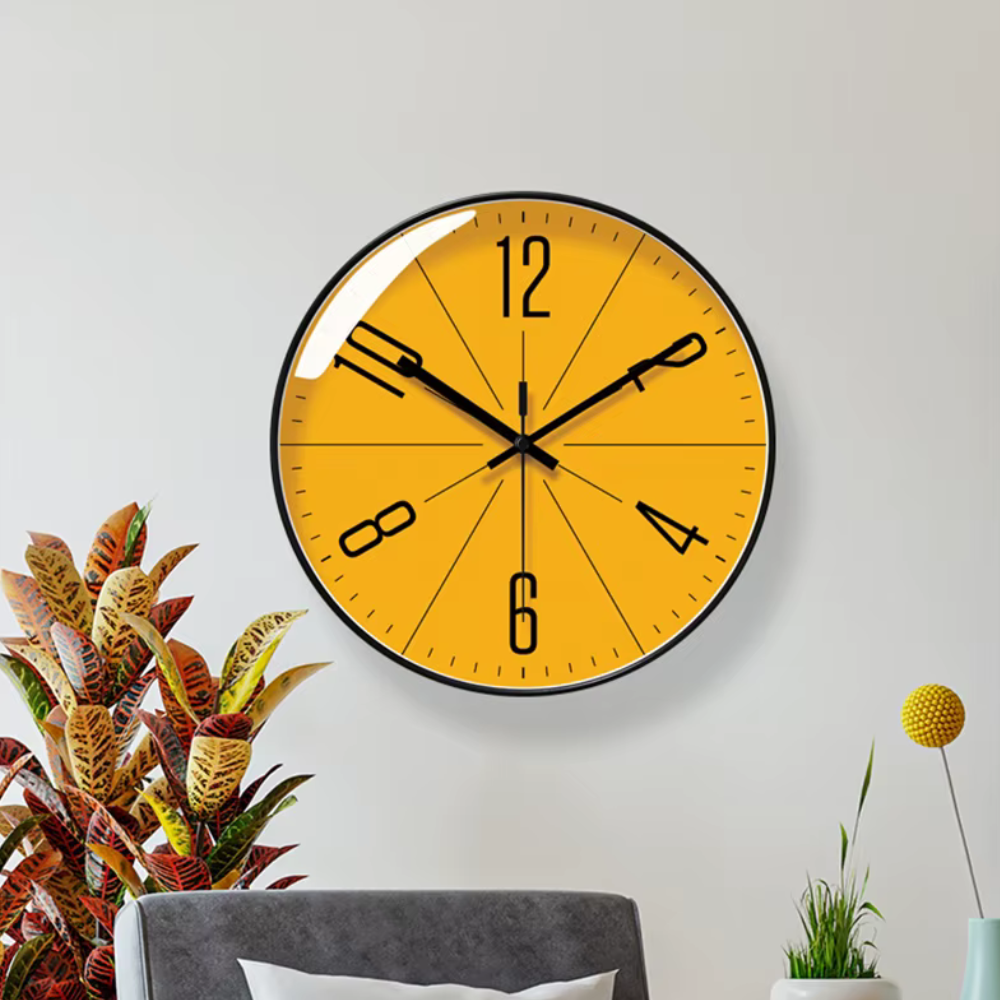 Nordic Modern Wall Clock, 14" Contemporary Home Style Clock