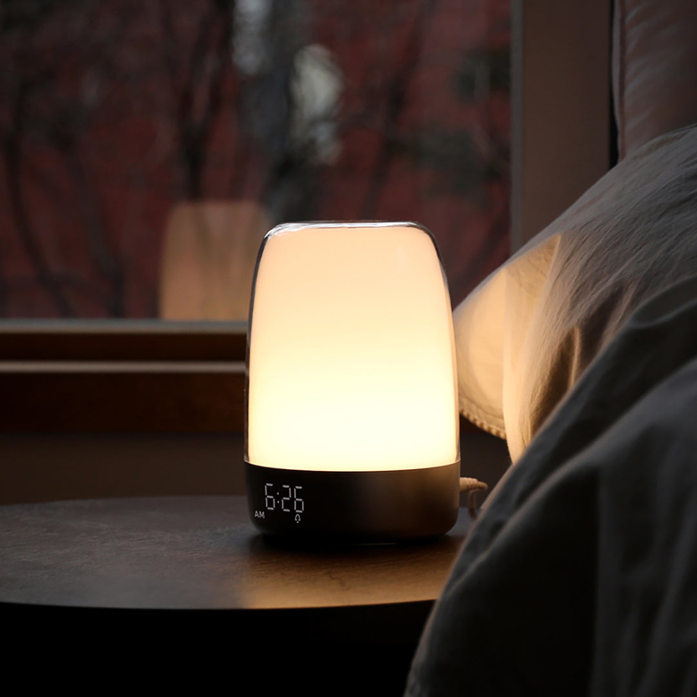 Sunrise Alarm Clock with 30 Minute Wake up Light and Natural Sound Array