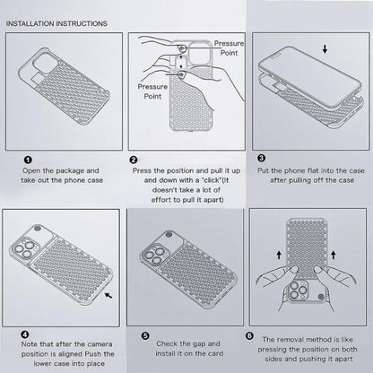 Phone Case Metal Vent Aluminum Alloy for iPhone 13 and 14
