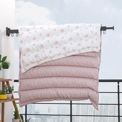 Clothes Drying Rack Wall Mounted Folding Space Aluminum Triple Arm Hanger