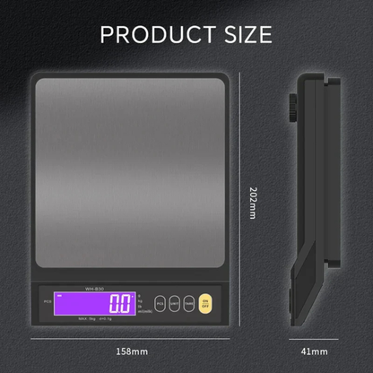 Digital Kitchen Scale IP67 Washable Rechargeable 5kg or 10kg Precision
