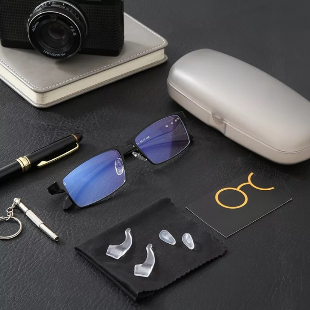 Blue Light Glasses Titanium Frame Anti Glare Screen Fatigue Eyewear