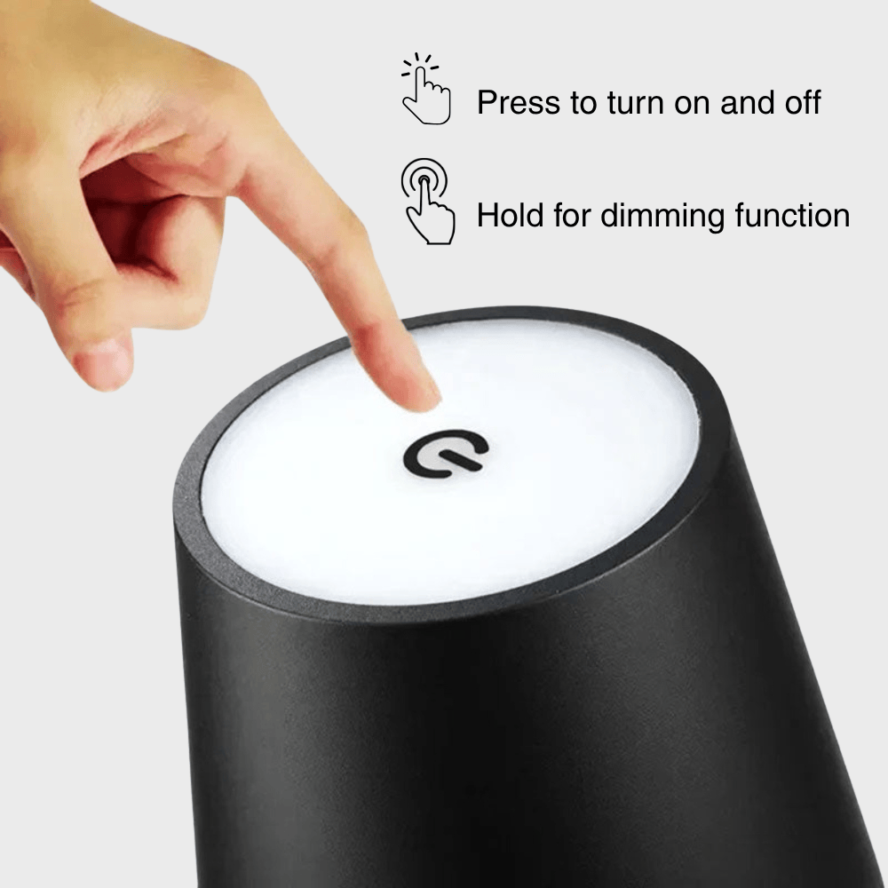 Scandinavian Modern LED Wireless Table Lamp - Rechargeable & Cordless