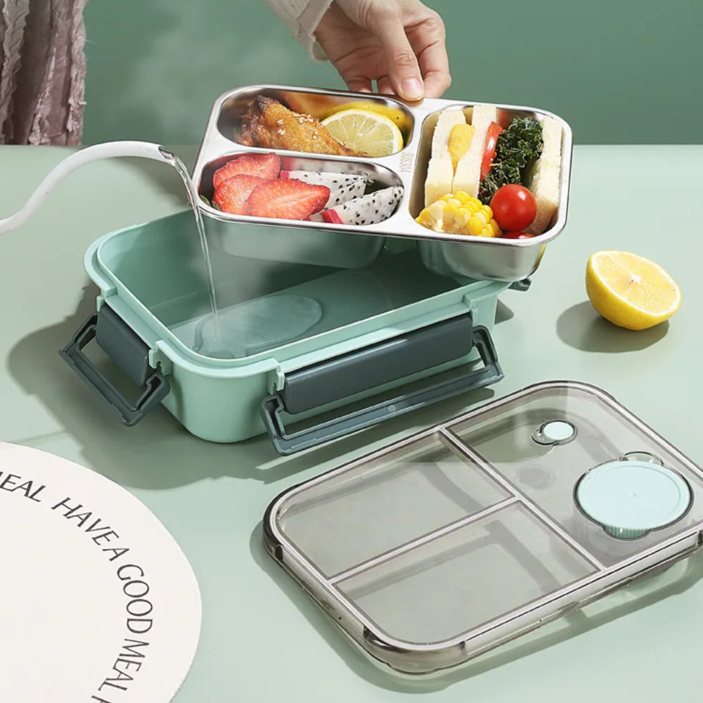 Stainless Steel Lunch Box, Insulated Heating Container for Warm Meals
