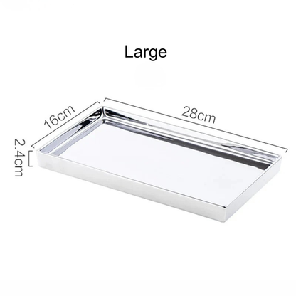 Rectangular Electroplated Ceramic Tray With 4 Different Sizes