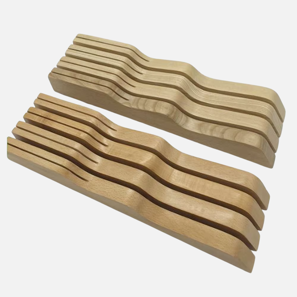 Horizontal Kitchen Knife Holder - Drawer or Countertop Knife Storage