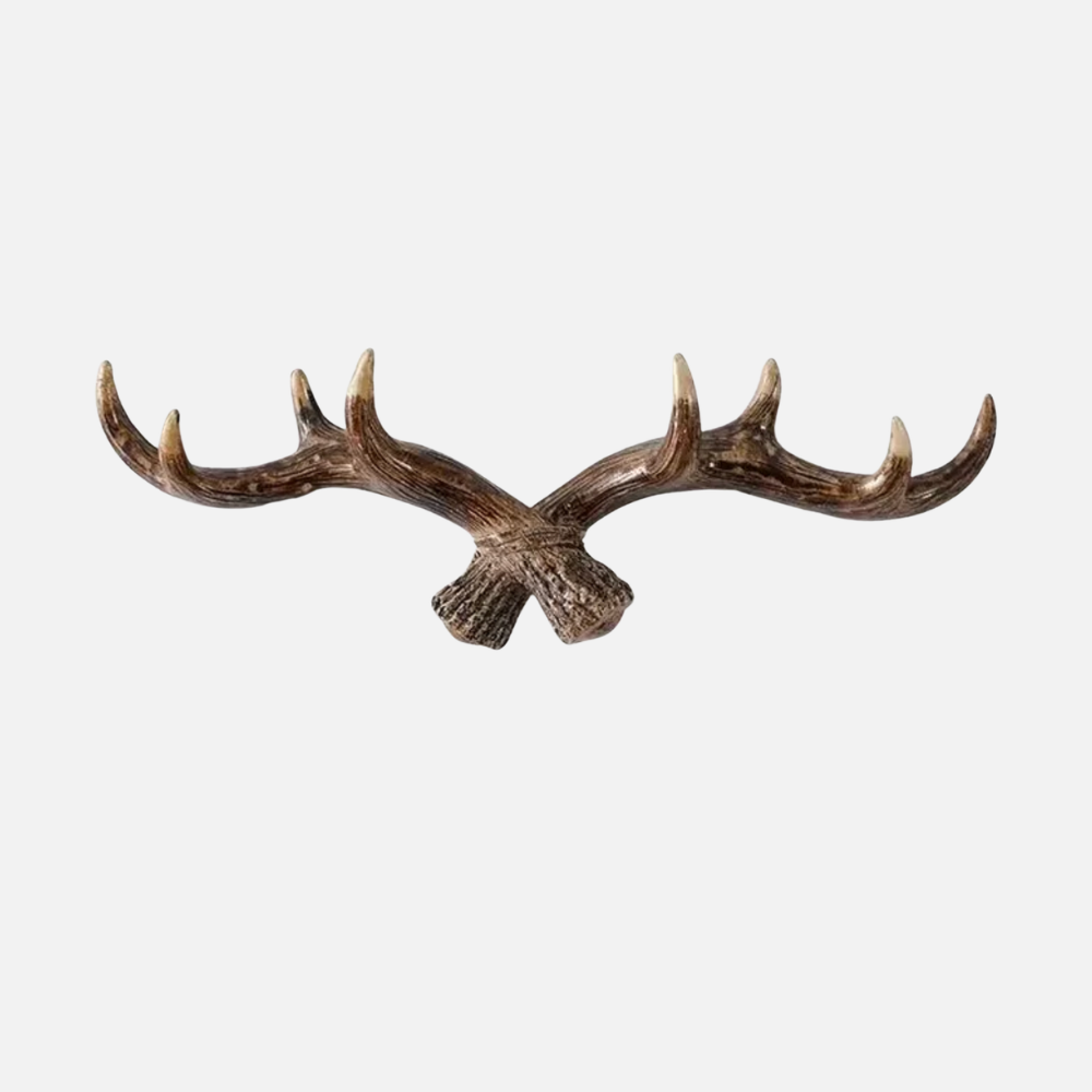 Wall Mounted Coat Rack Retro Antler Hanger Resin Hook Entryway Organizer