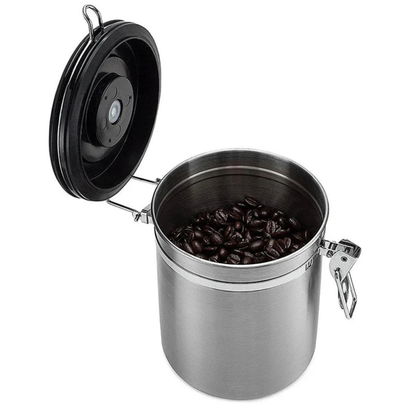 Air Tight Coffee Container with CO2 Valve, Date Tracking Calendar and Scoop