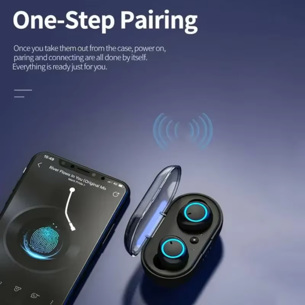 True Wireless Earbuds Bluetooth 5.0 with Mic and Charging Case