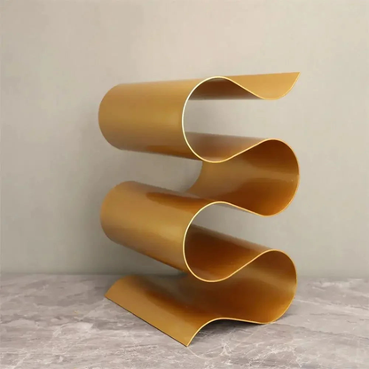 Countertop Wine Racks Free Standing 3 Bottle Holder Sculptural Iron Organizer