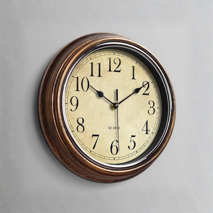 Classic Retro Wall Clock, 12" Silent Non Ticking Quartz Design
