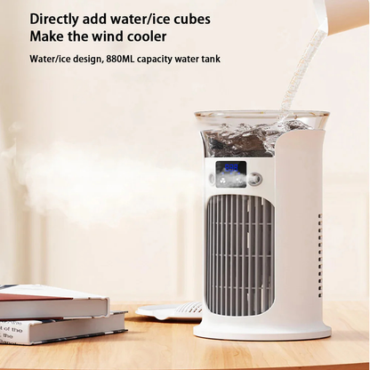 Portable Fan for Desk with 180 Degree Air Flow and Ice Mist