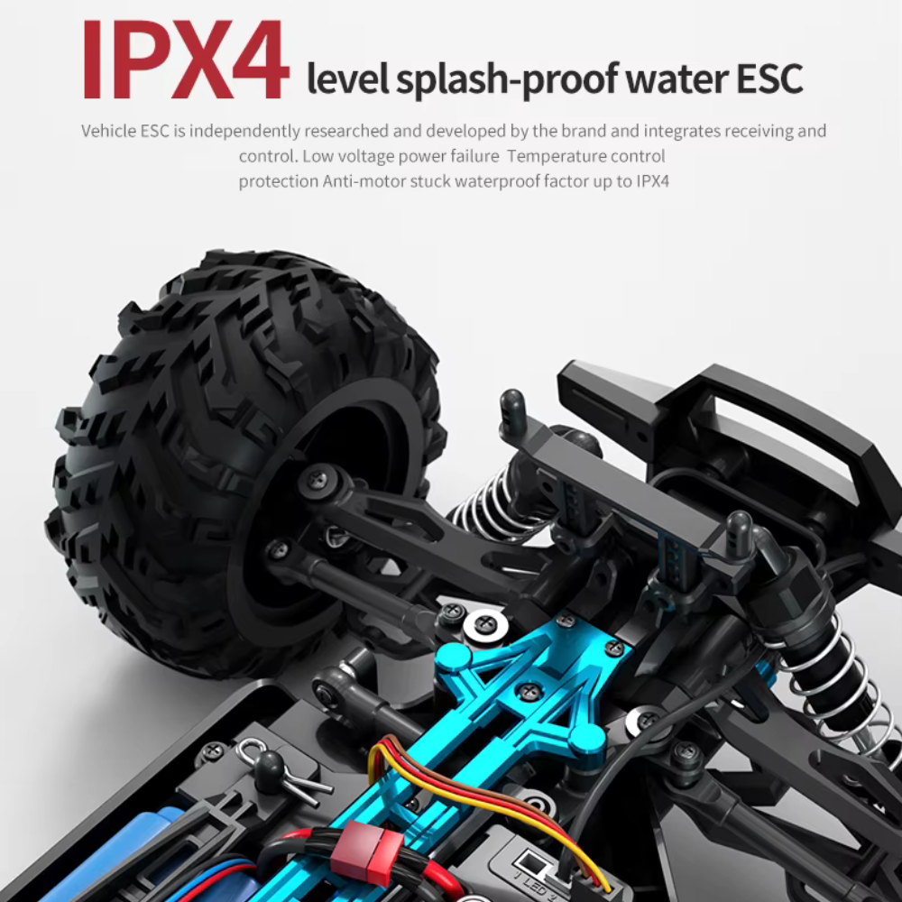 RC Car 1:16 Scale 4WD High Speed Off Road Truck with LED Lights
