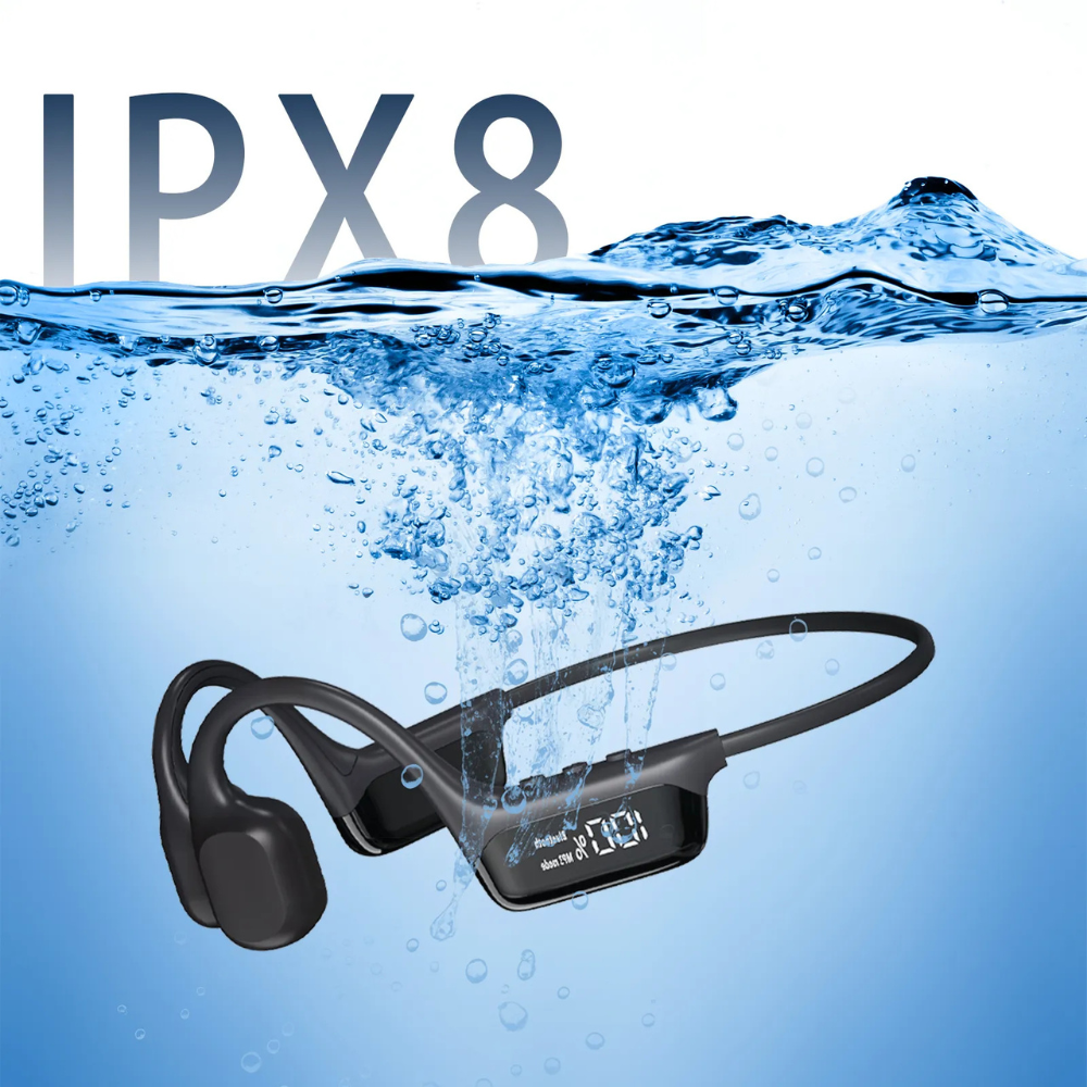 Bone Conduction Headphones Open Ear Bluetooth 5.4 for Water Sports and Fitness