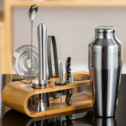 Cocktail Set, 10pcs Bar Kit Essentials Including Storage Stand