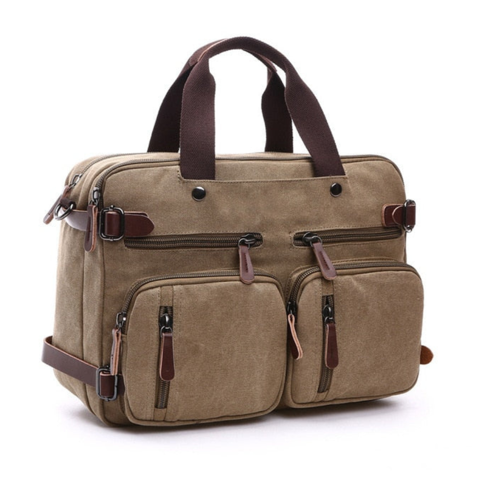 Briefcase for Men 16 Oz Canvas Messenger Bag Laptop Casual Satchel