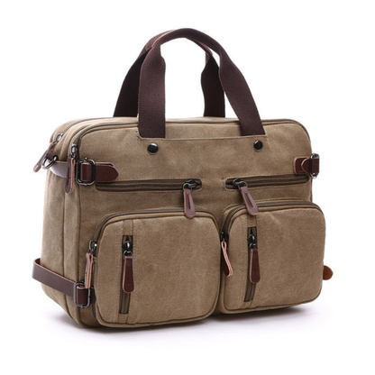 Briefcase for Men 16 Oz Canvas Messenger Bag Laptop Casual Satchel