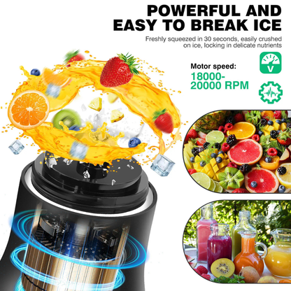 Smoothie Blender 2 in 1 Portable Electric Juicer and Mixer with 6 Blades