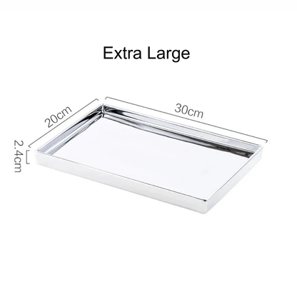 Rectangular Electroplated Ceramic Tray With 4 Different Sizes