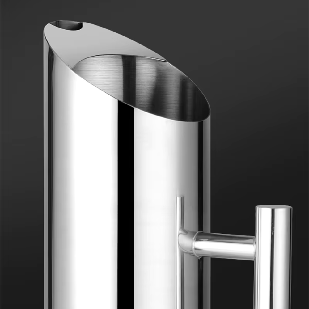 Modern Stainless Steel Pitcher, Holding & Pouring Drinks - 1L, 1.5L, 2L