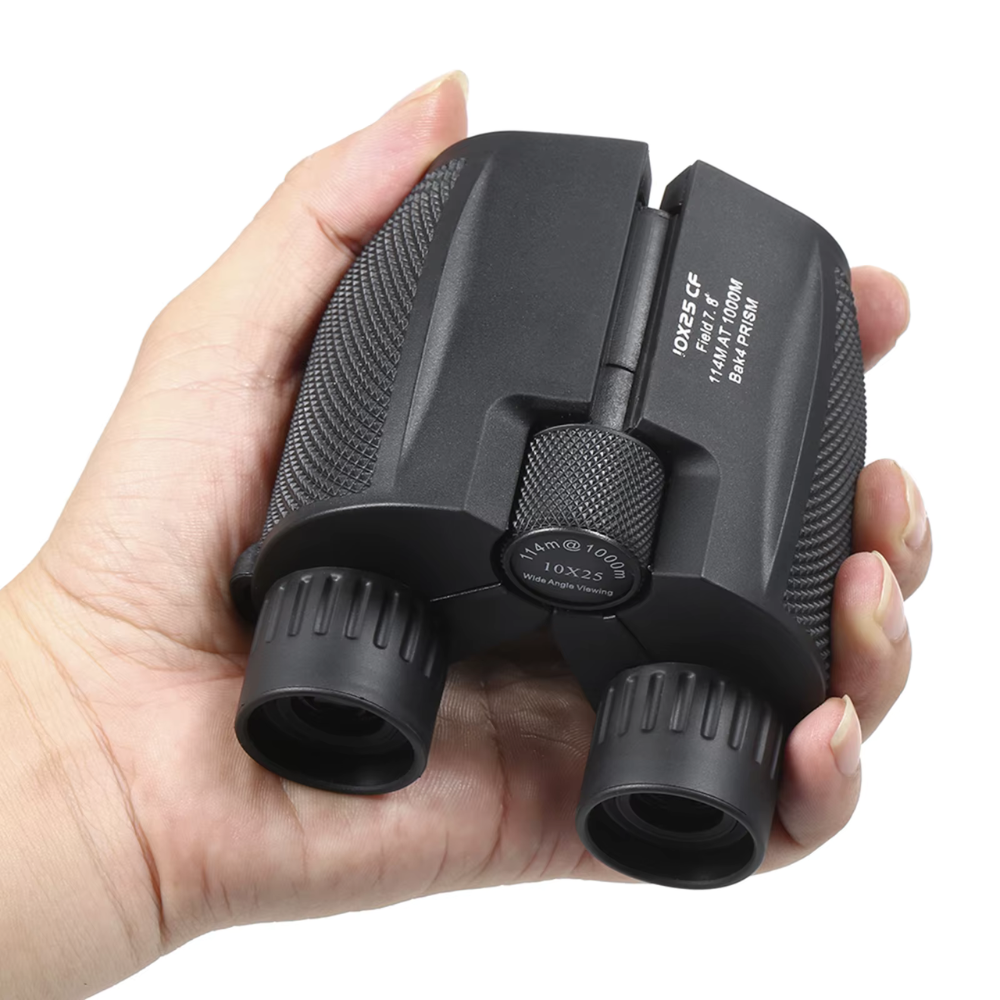 Binoculars 10x25 Fixed Magnification - Portable Optics for Camping