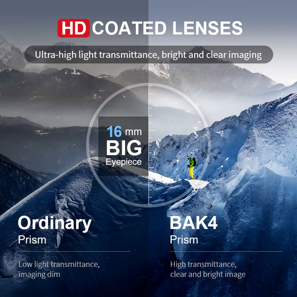 Binoculars with 60x Zoom for Mountaineering and Bird Watching