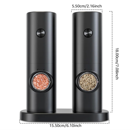 Electric Salt and Pepper Mill Set, Spice Grinder Set